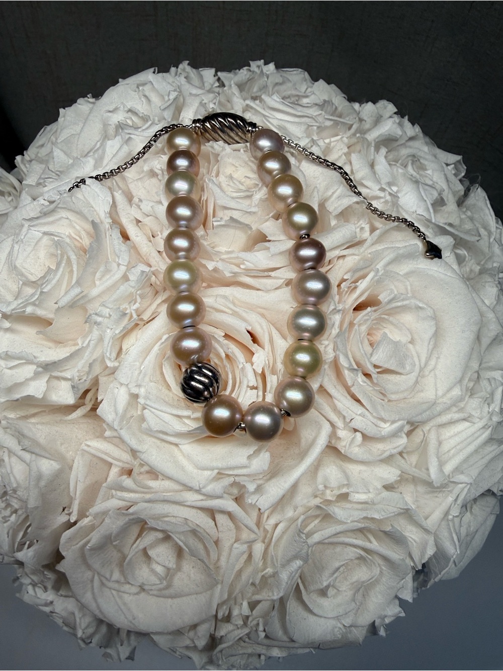 Vintage David Yurman Spiritual Pearl Bead Pull Bracelet - Picture 6 of 10